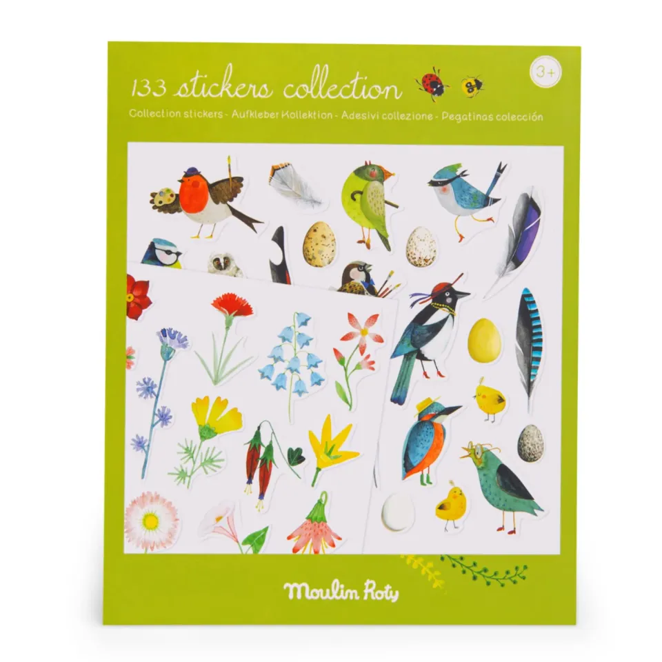 Moulin Roty Le Jardin Botanista Set 100 Adesivi Natura