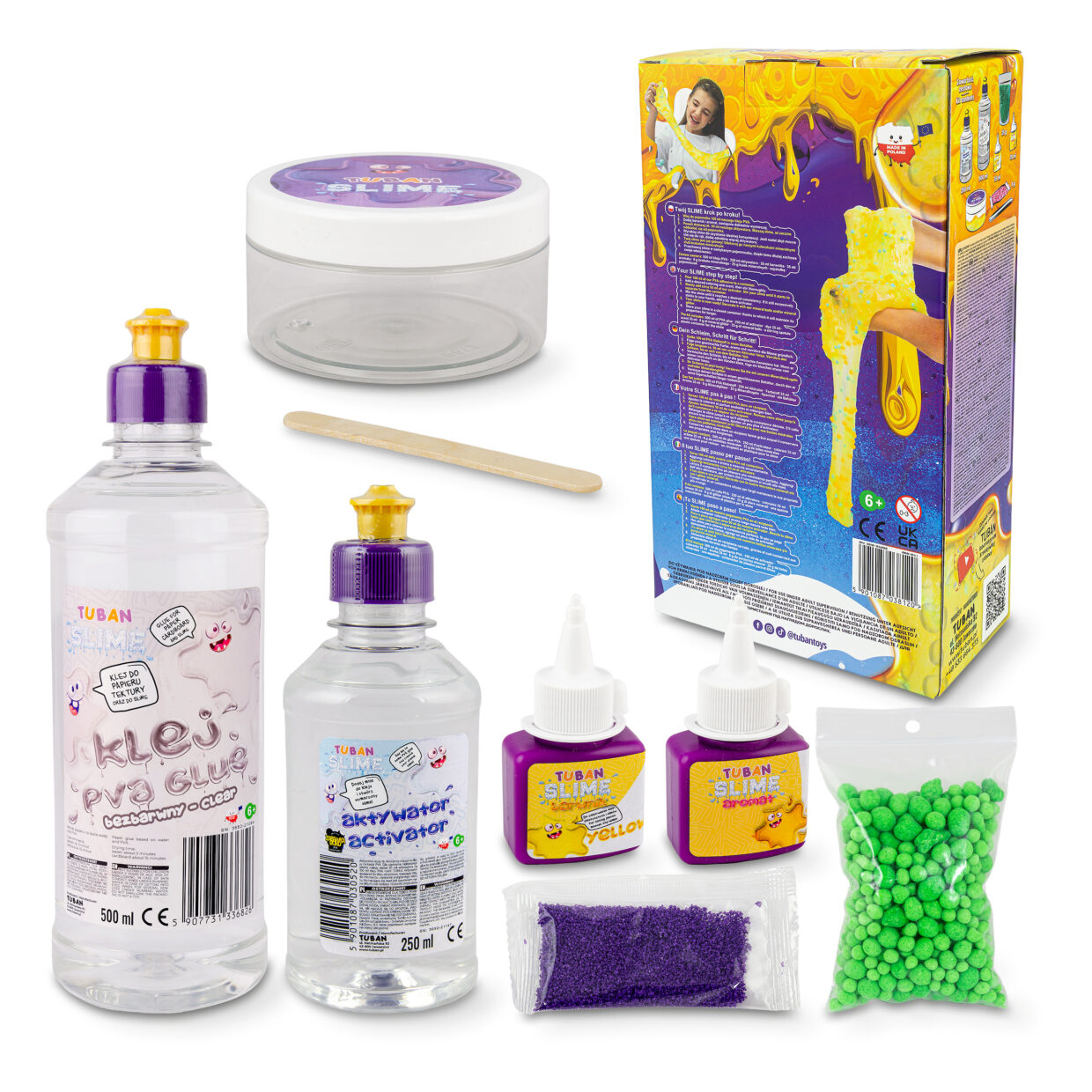 Tuban Sensory Slime kit fai da te XL 6in1 glitter