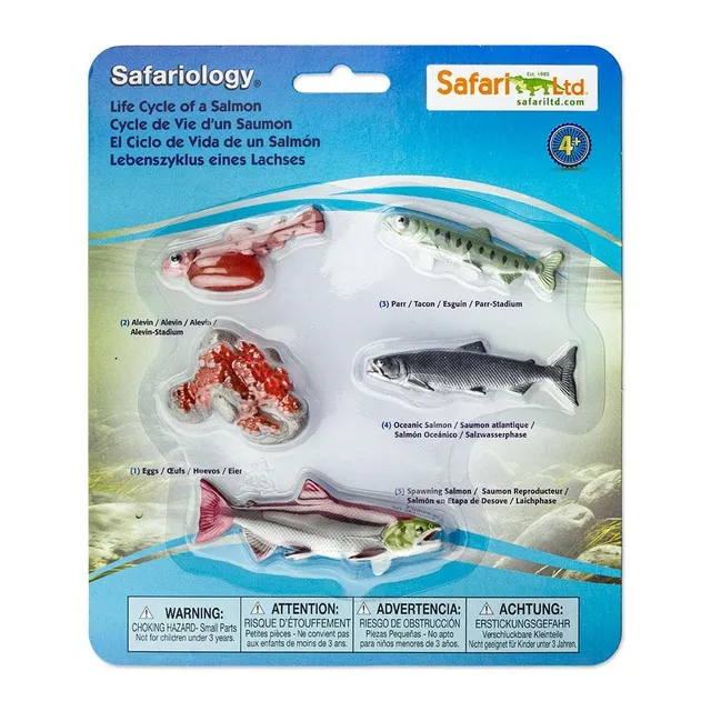 Safari Ltd ciclo salmone set 5 figure