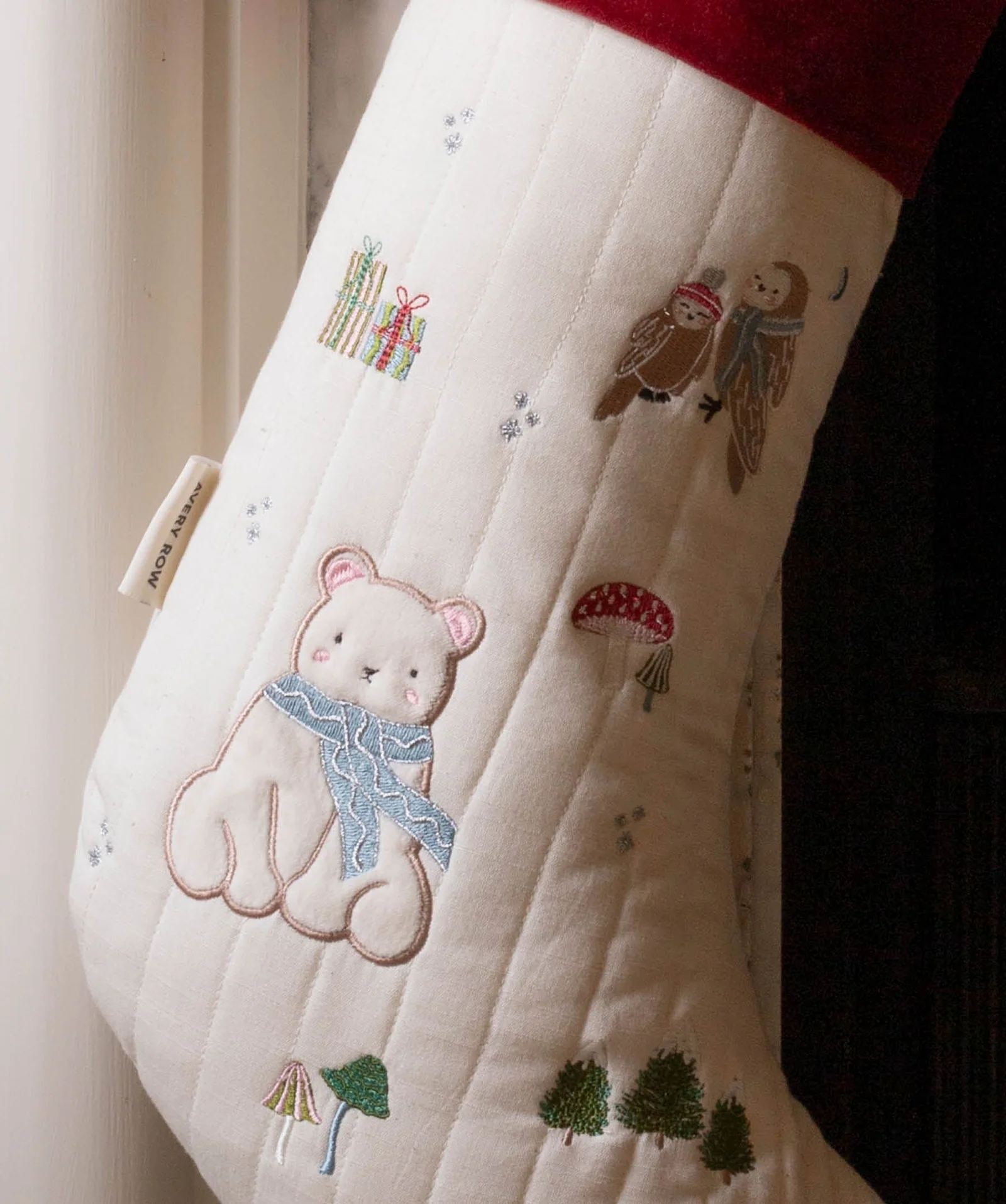 Avery Row Polar Bear calza natalizia in cotone bio