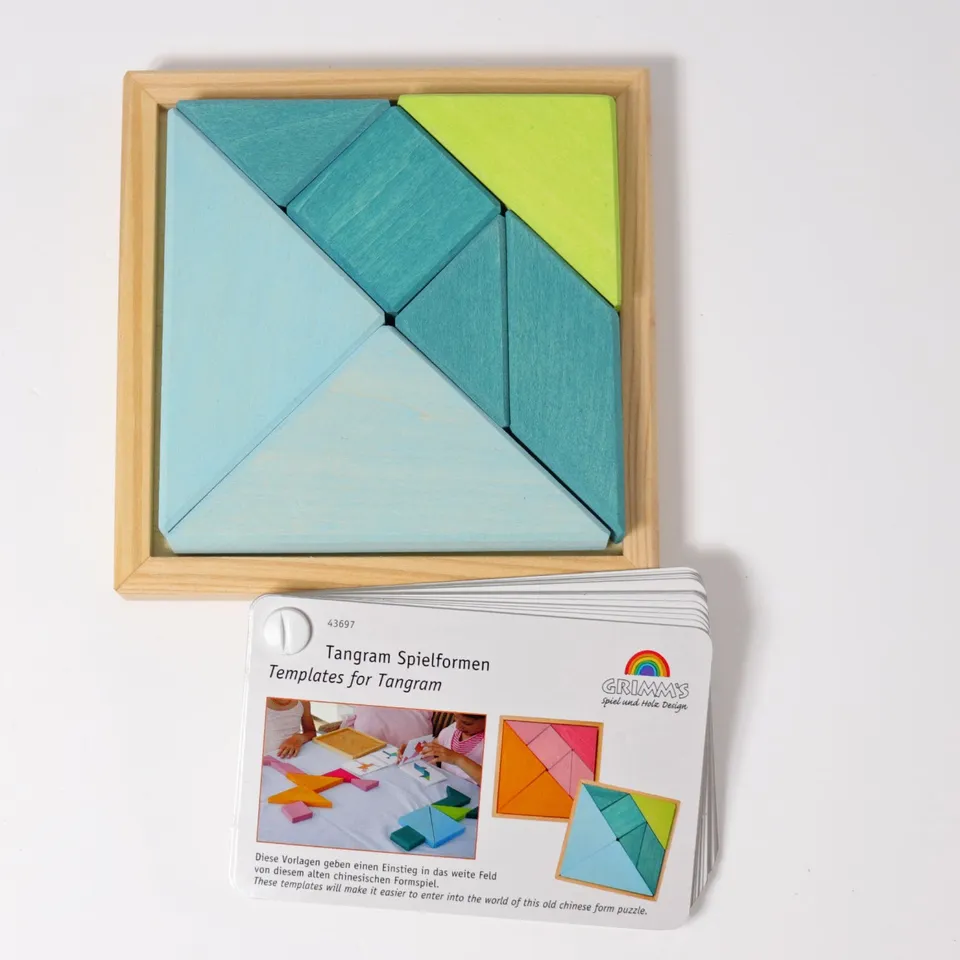 Grimm's Tangram verde gioco legno 7 pezzi 15 cm