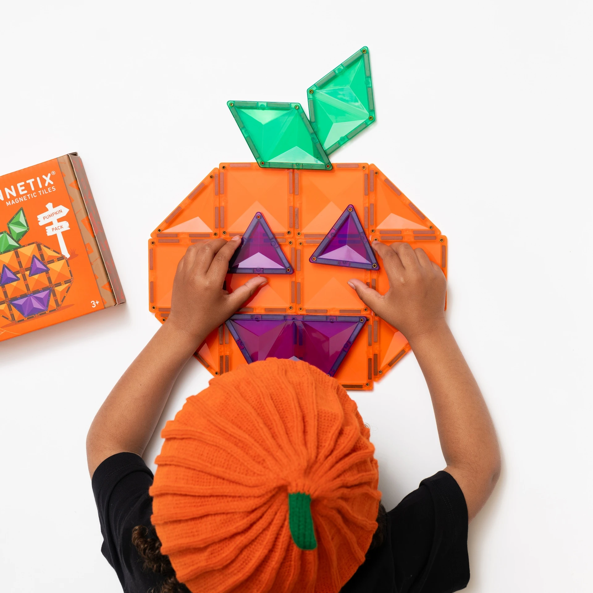 Connetix Halloween Pumpkin Pack costruzioni magnetiche 17 pezzi STEAM