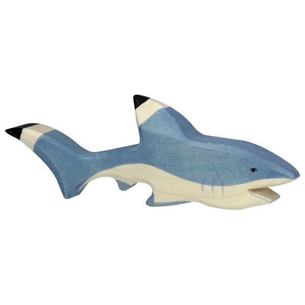 Holztiger Squalo figura legno animale marino