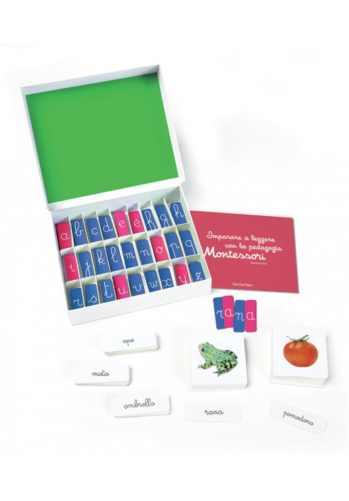 L’Ippocampo Montessori cofanetto lettura lettere mobili 3 anni