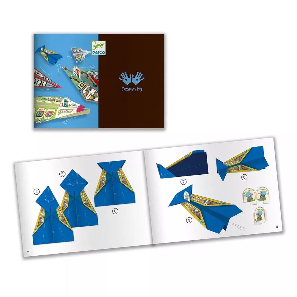 Djeco Origami 20 aerei carta con pilota set