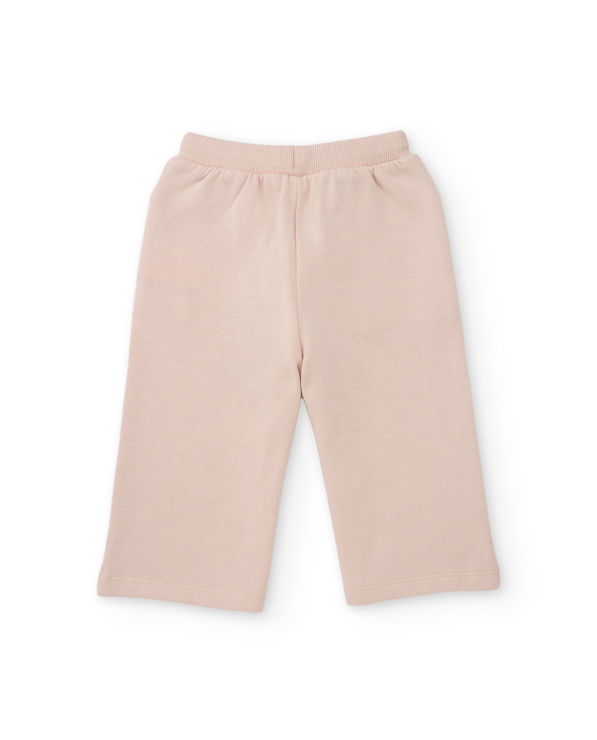 Tuc Tuc pantaloni bambina beige felpa ricamo fiori