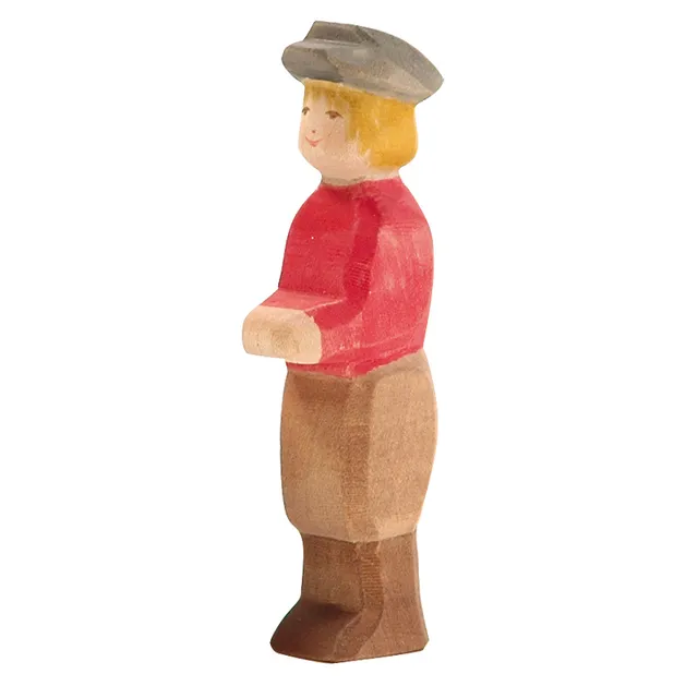 Ostheimer ragazzo figura legno 12 cm dipinta a mano
