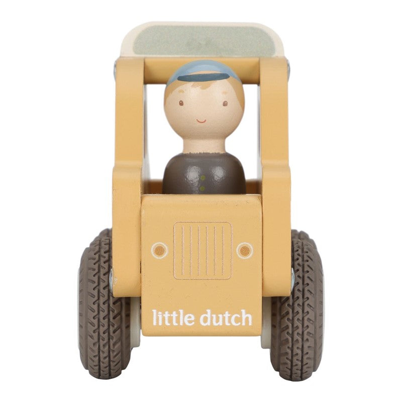 Little Dutch taxi in legno con autista e ruote gomma