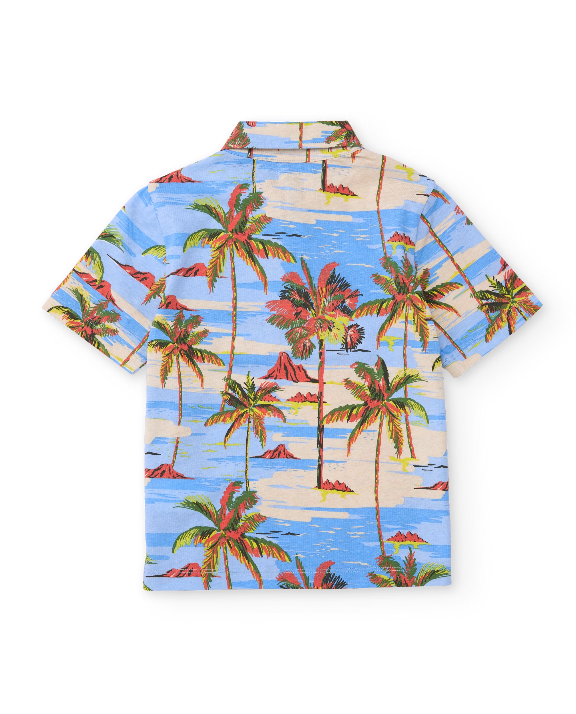 Tuc Tuc maglietta bambino blu stampa tropicale