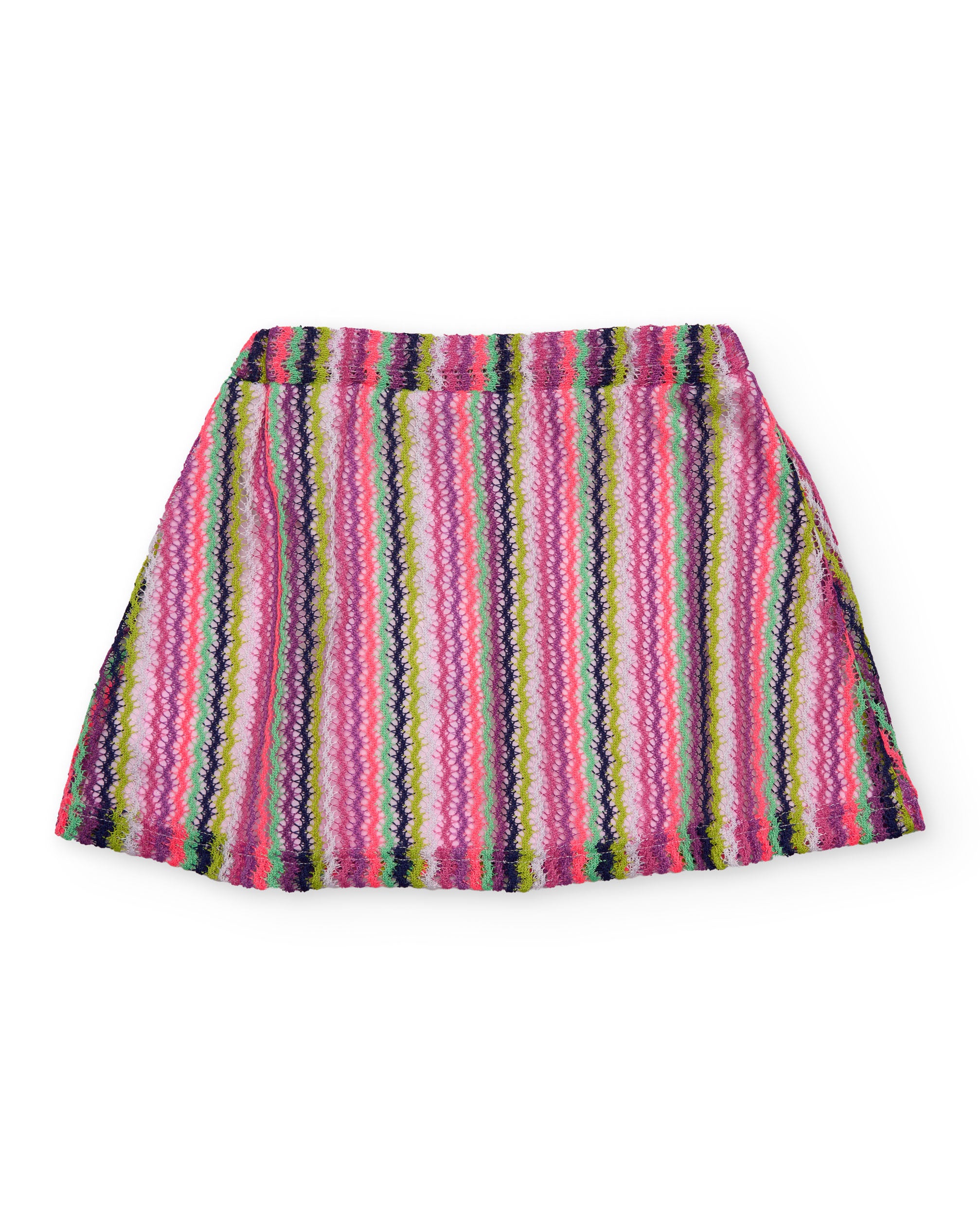 Tuc Tuc gonna maglia bambina righe ondulate rosa
