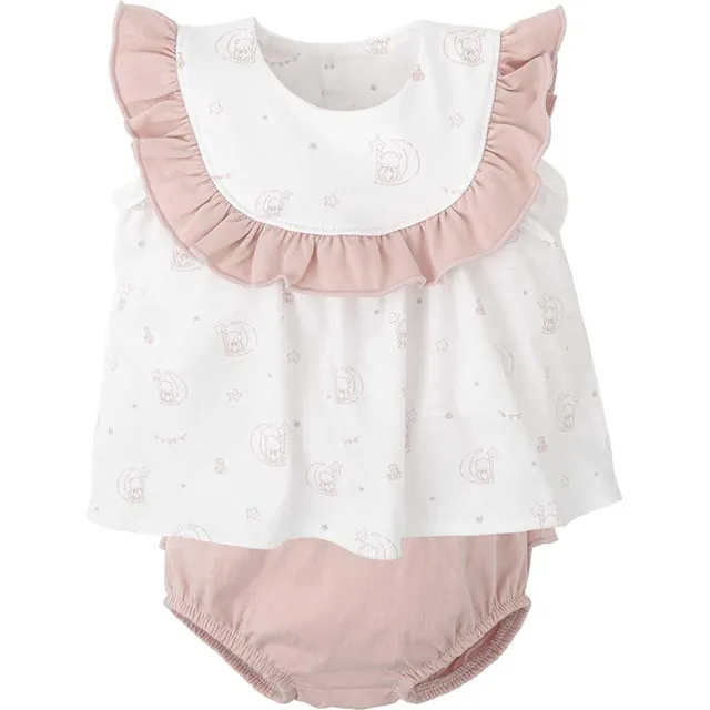 Babidu completo neonata 24 mesi canotta floreale cotone