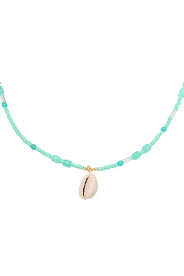 Ella and Rapha Aqua Shell collana acciaio aqua