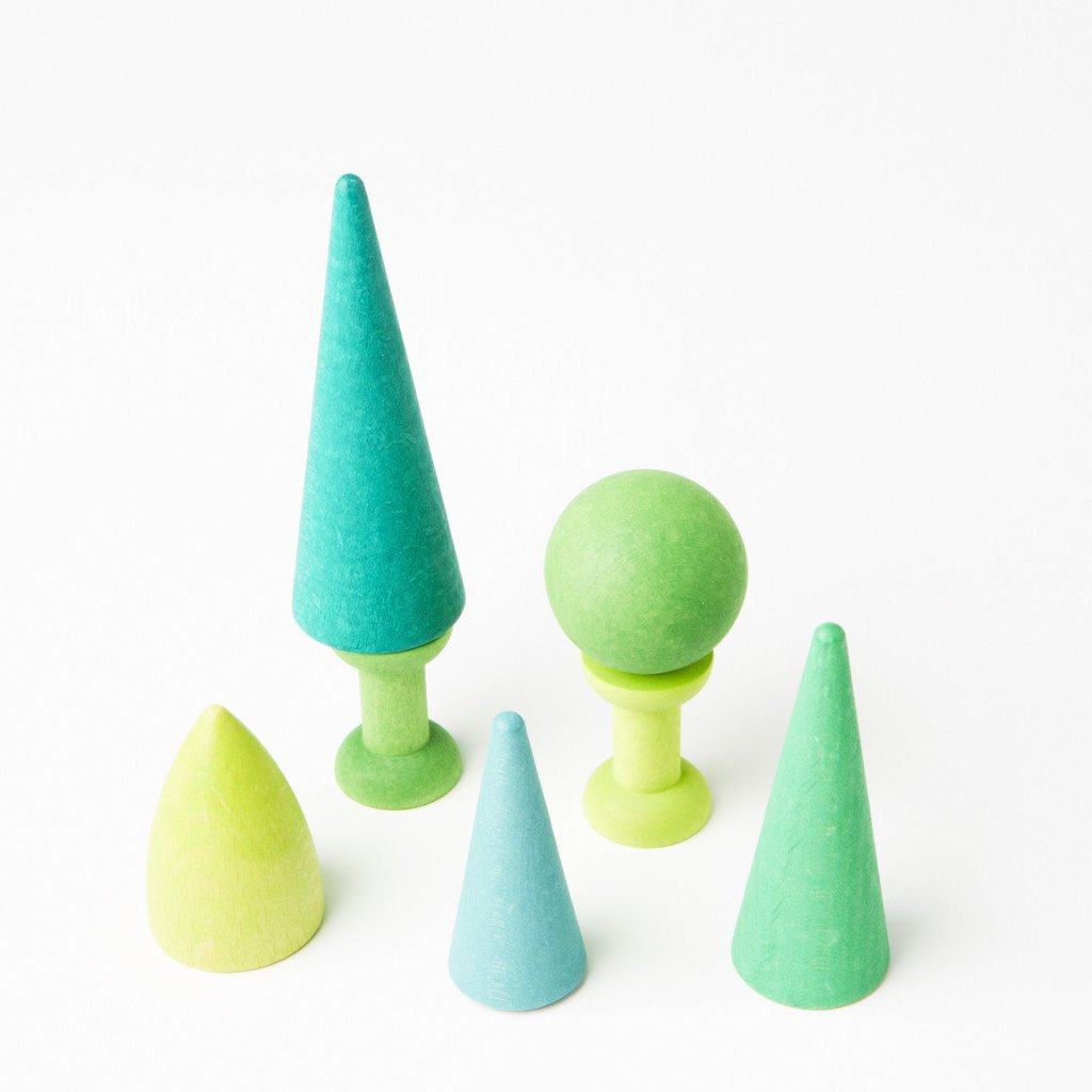 Grimm's Mixed Forest forme legno 7 pezzi verde
