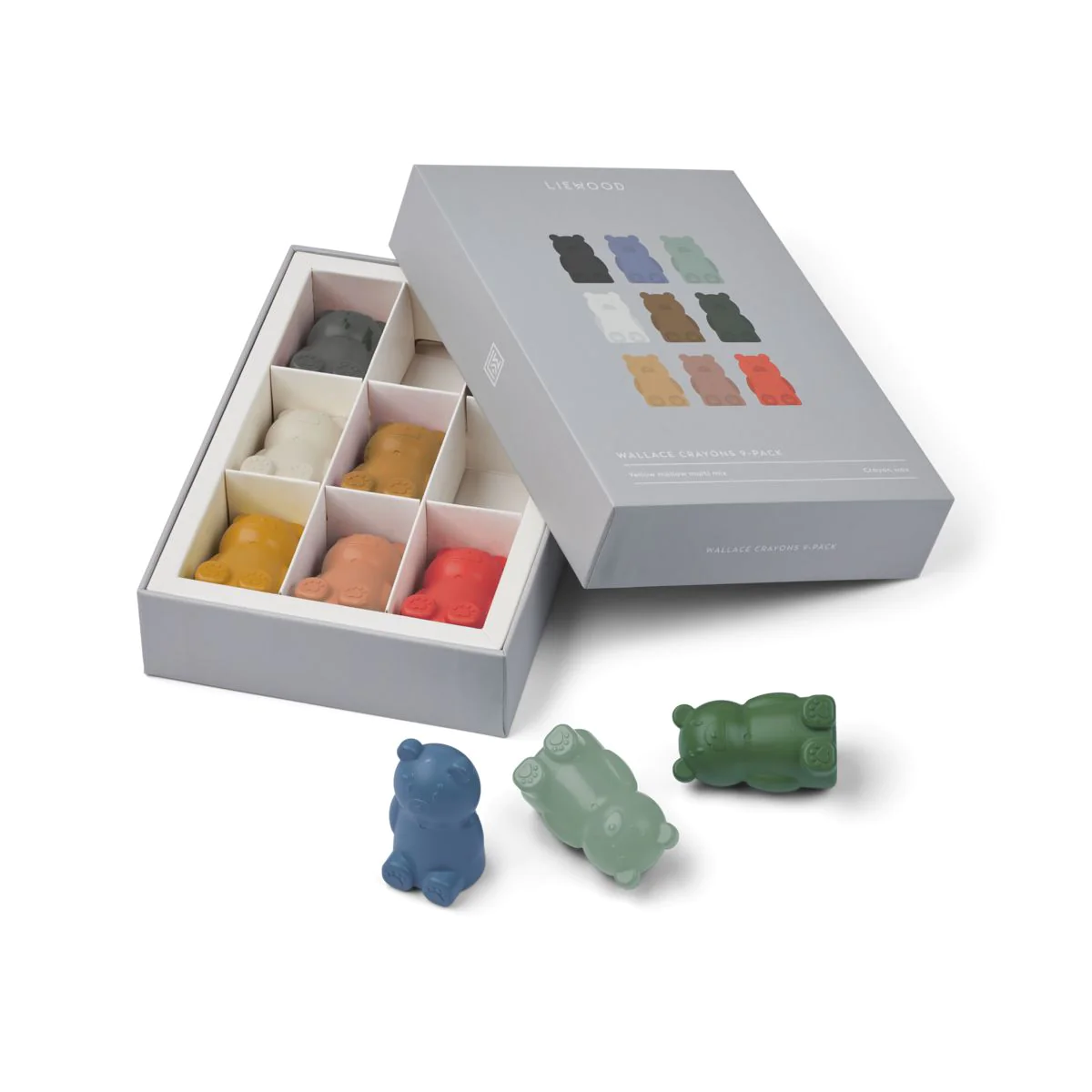 Liewood Wallace Mr Bear pastelli cera 9 pezzi