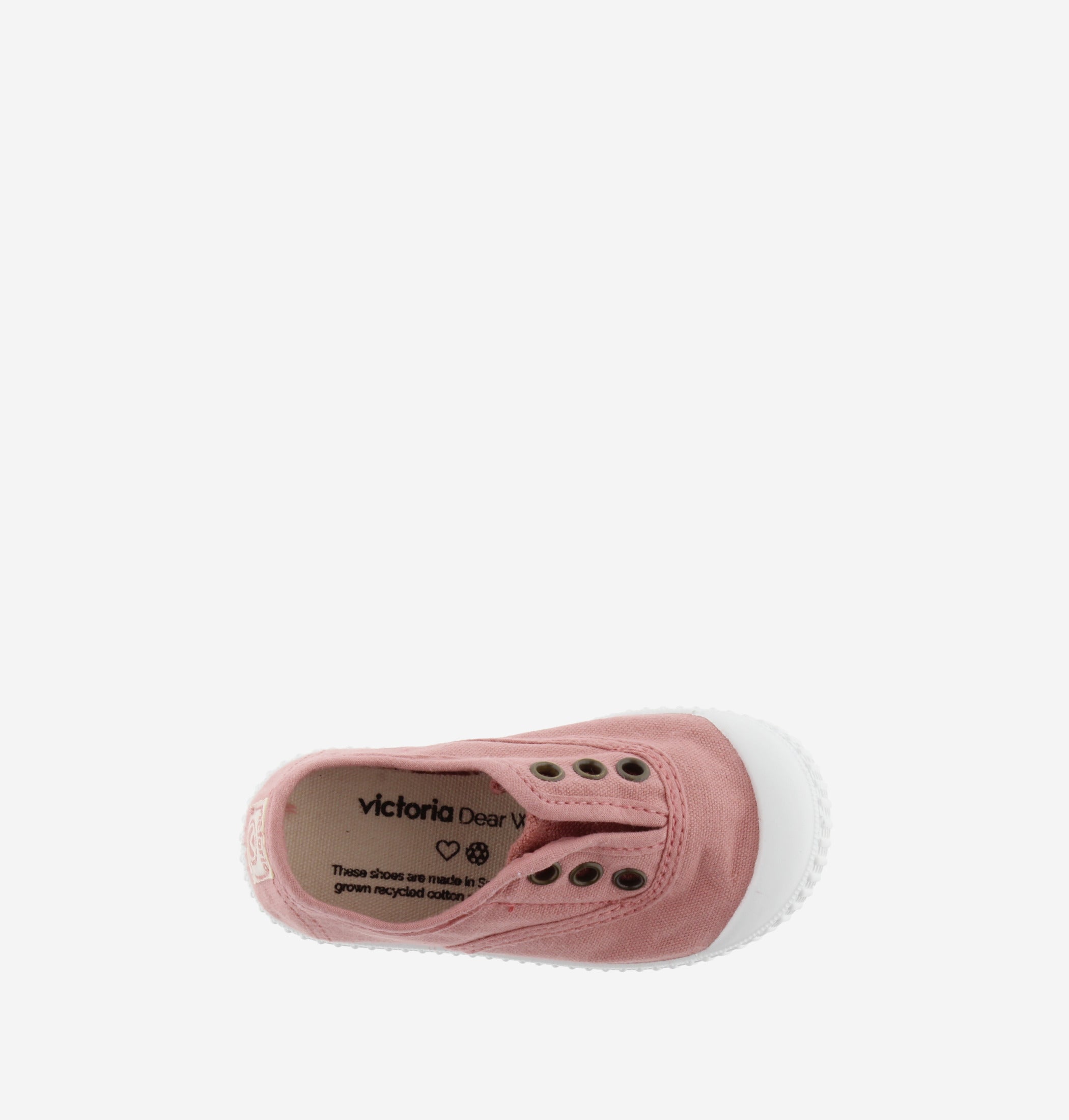 Victoria sneakers tela bimba rosa nude cotone ecologico