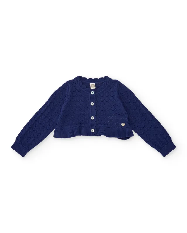 Tuc Tuc cardigan bambina blu traforato bottoni