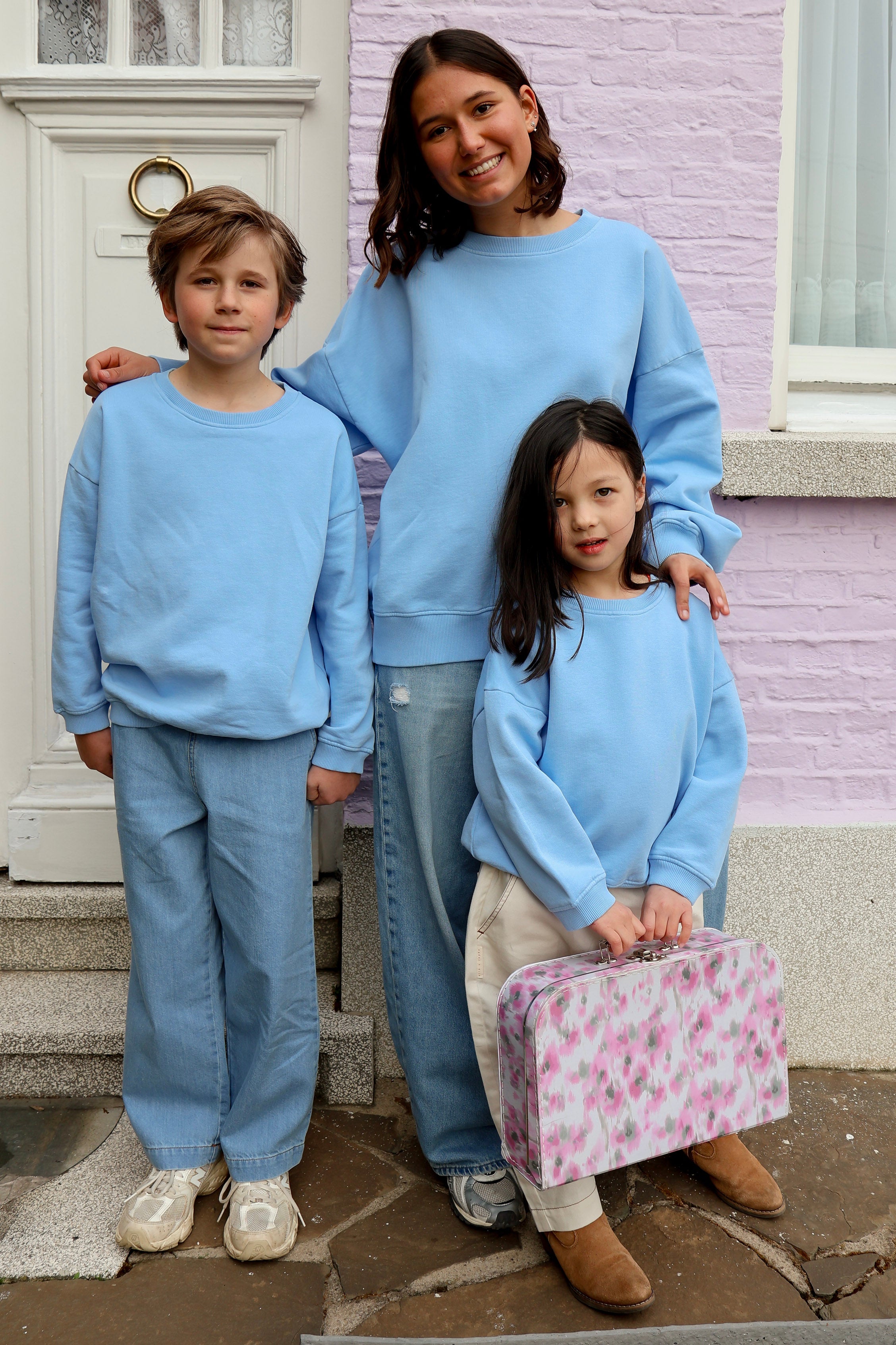 Ella and Rapha Club Soleil Sun felpa azzurra loose fit