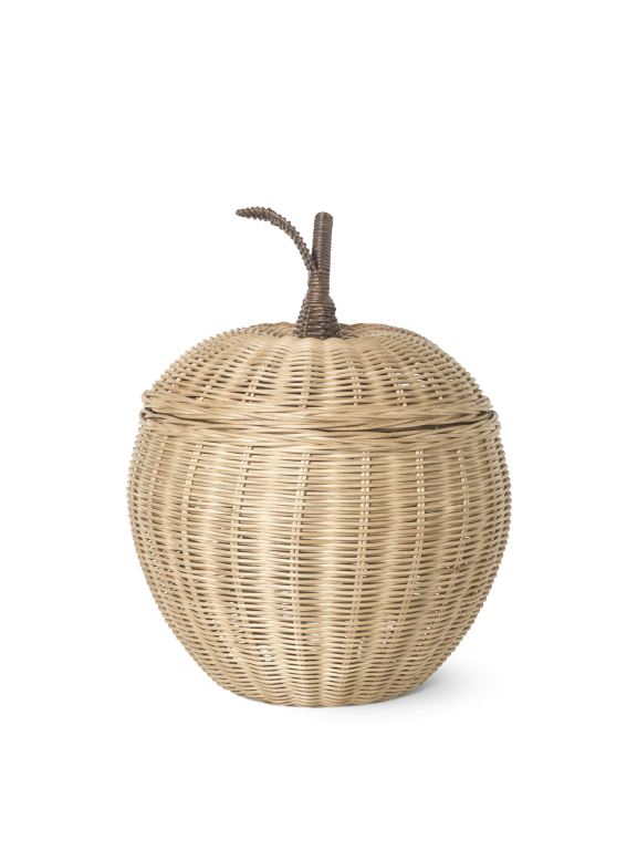 Ferm Living Apple Braided cesto rattan naturale