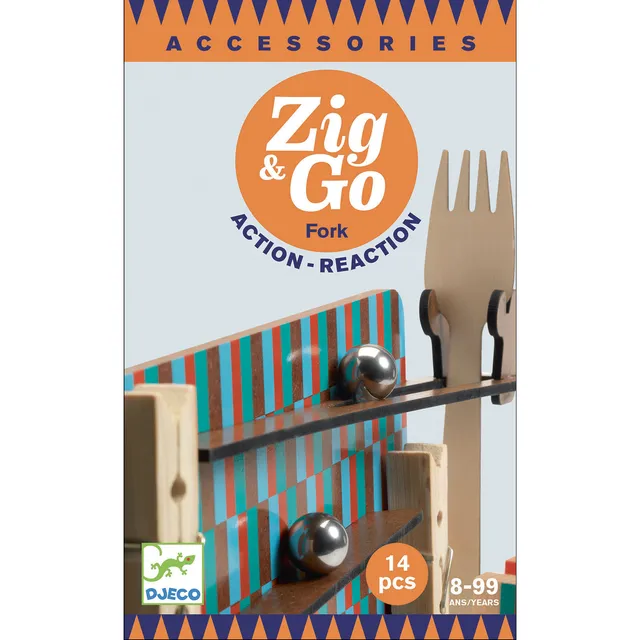 Djeco Zig & Go Fork pista reazione legno 14 pezzi