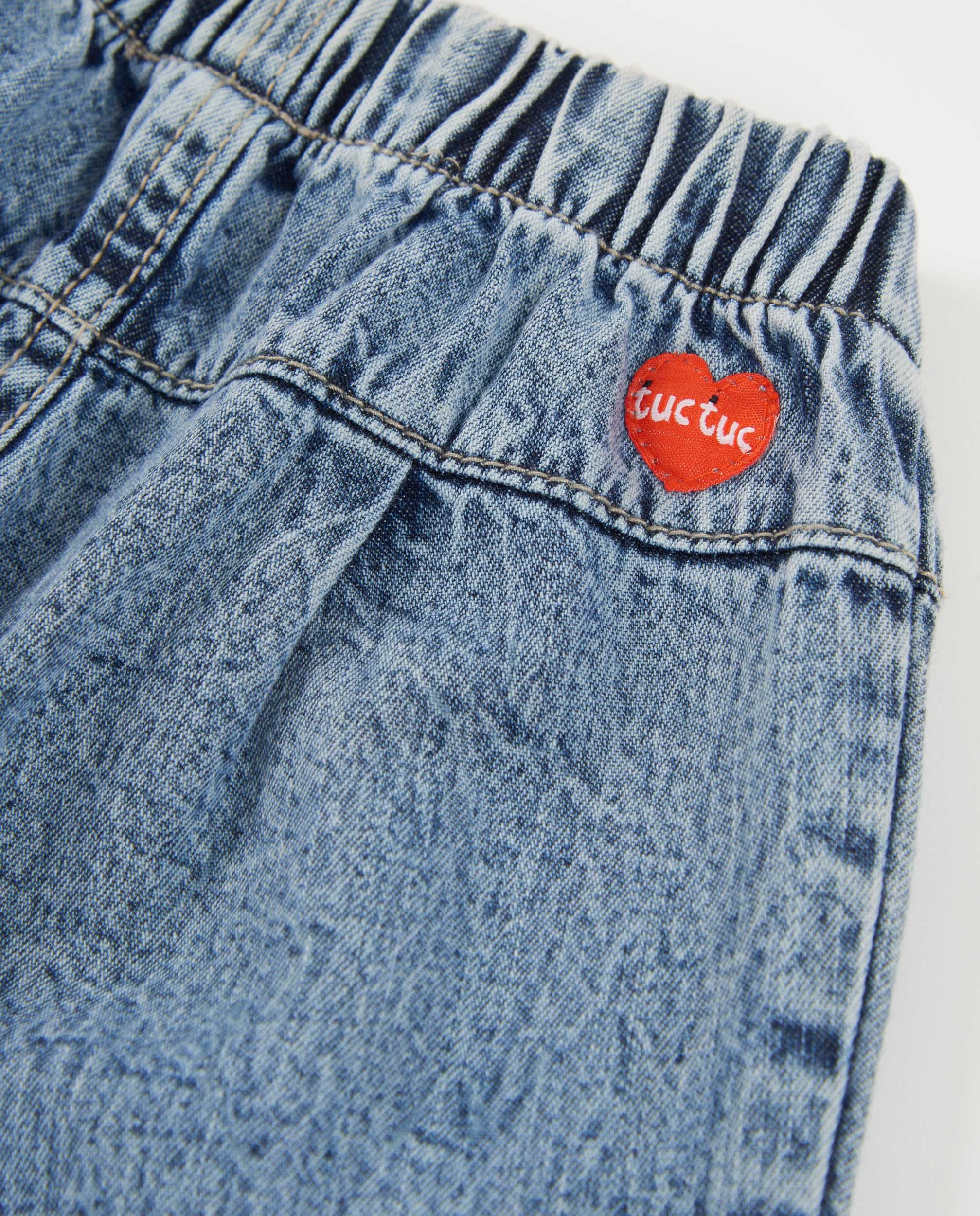 Tuc Tuc pantalone jeans bambina cargo stampa fiori