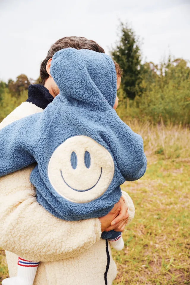 Ella and Rapha Smiley Suit tutina teddy blu invernale
