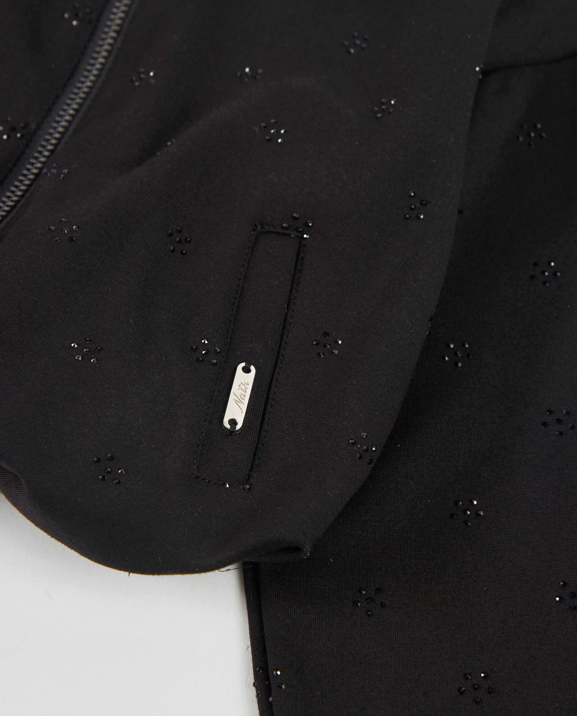 Tuc tuc bomber bambina nero con fiori