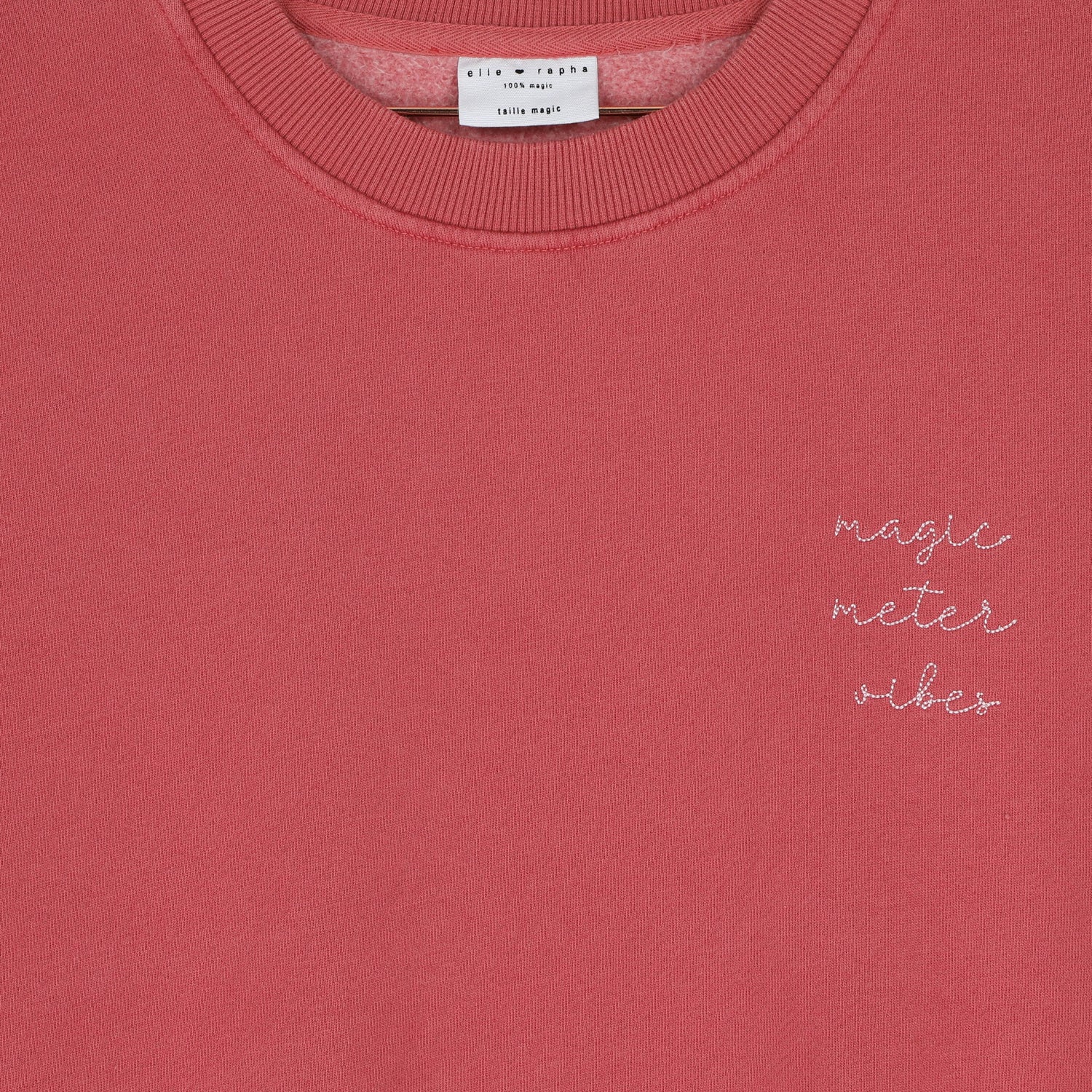 Ella and Rapha Meter felpa rosa lampone unica cotone