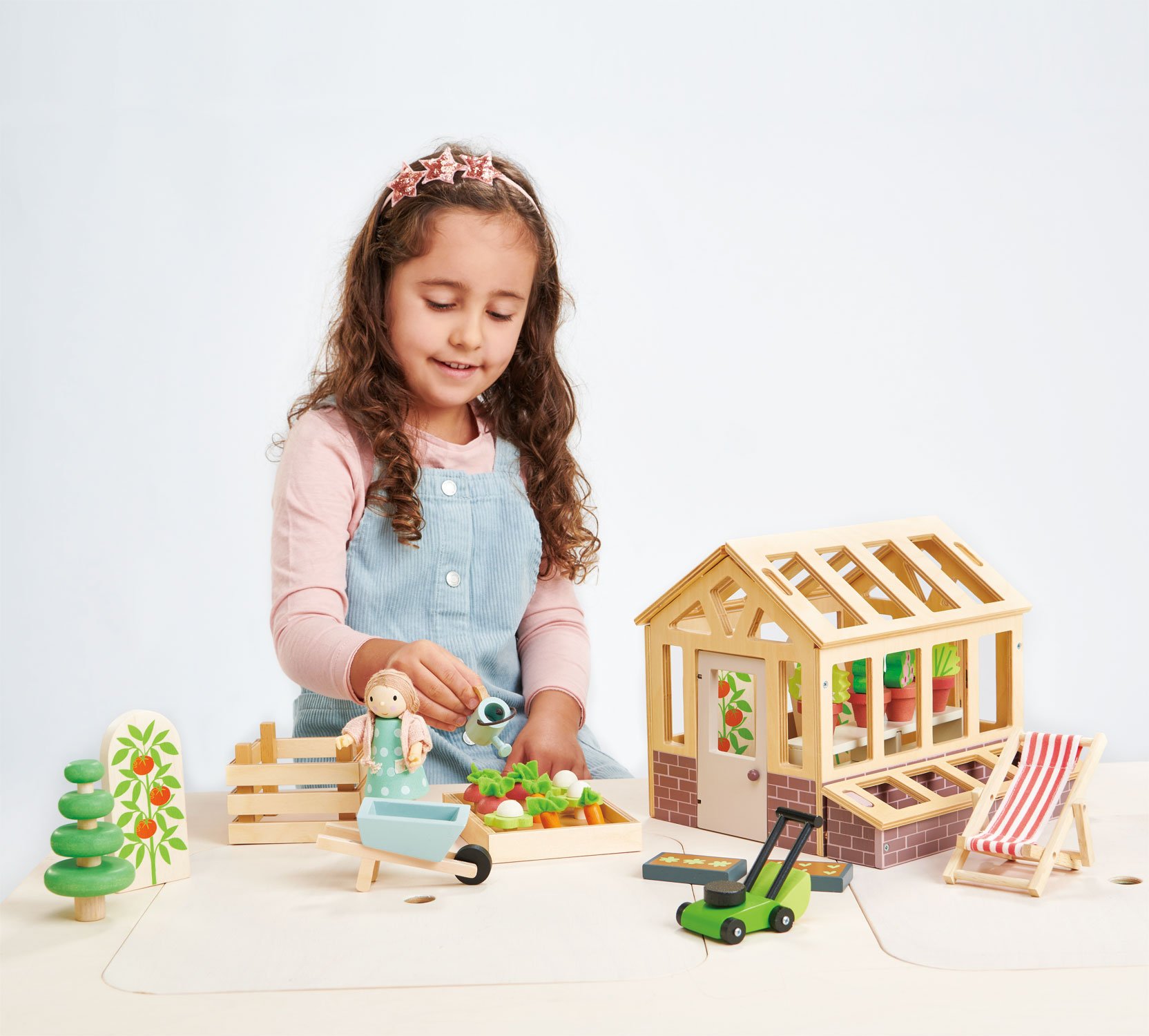 Tender Leaf Greenhouse Cottage Set Giardino Serra Legno