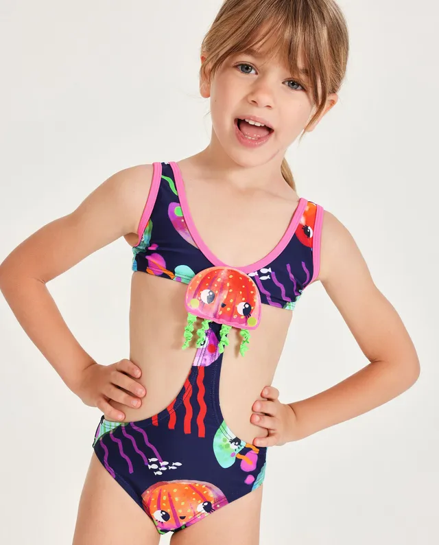 Tuc Tuc costume intero bambina meduse blu navy