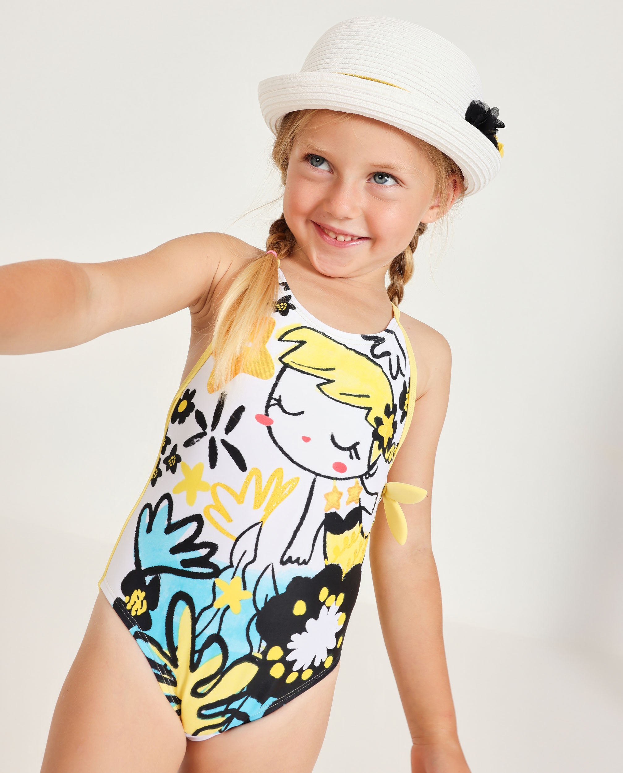 Tuc Tuc costume intero bambina giallo fantasia