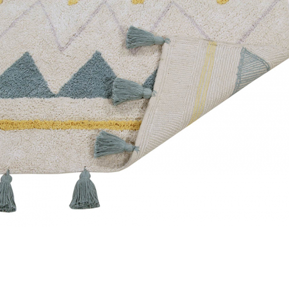 Lorena Canals Azteca tappeto cotone 120x160 cm blu