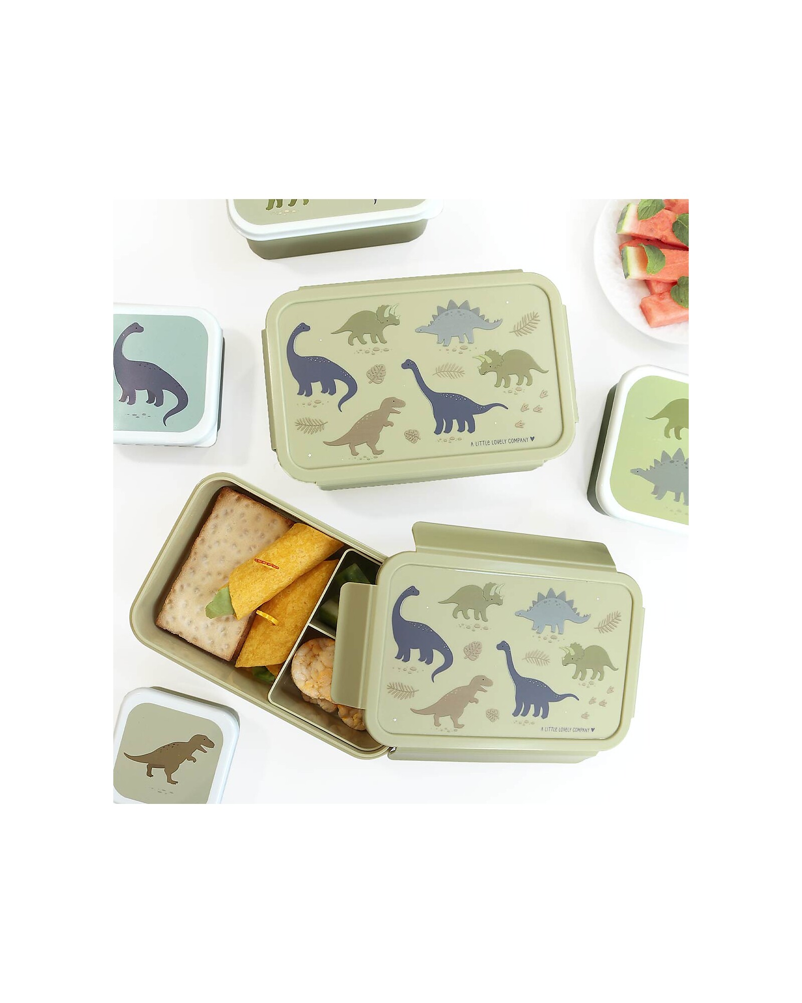 A Little Lovely Company Dino portapranzo bento 2 scomparti