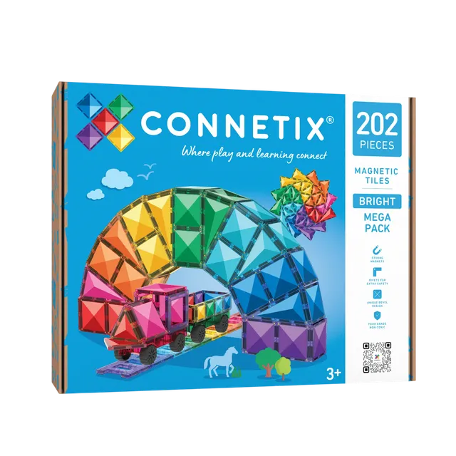 Connetix Bright Mega Pack Costruzioni Magnetiche 202 Pezzi