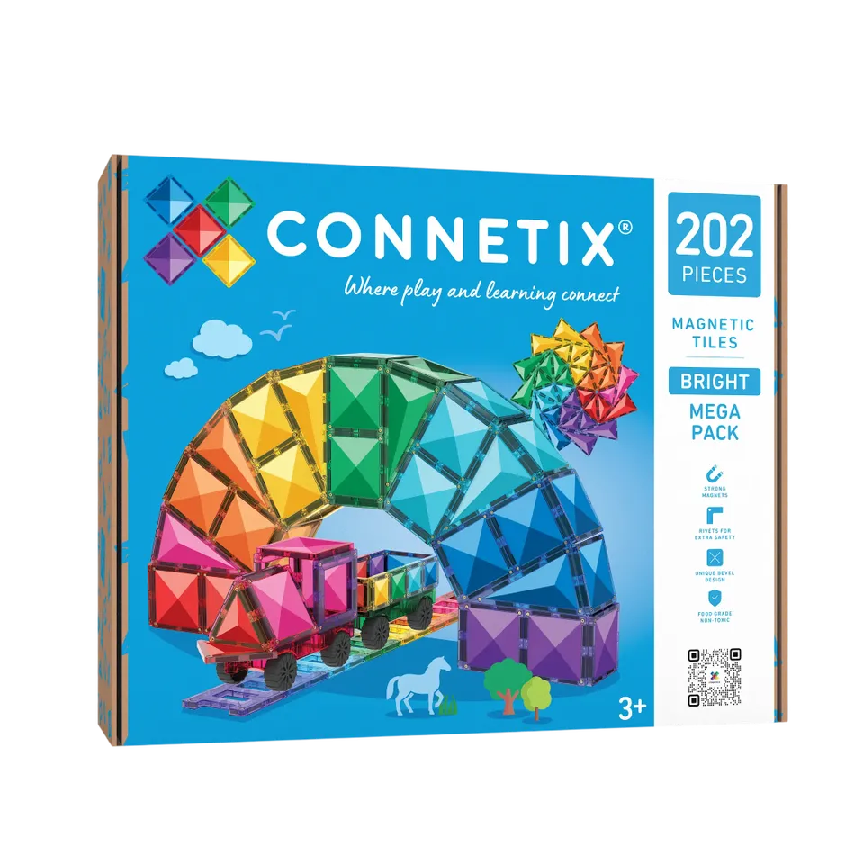 Connetix Bright Mega Pack Costruzioni Magnetiche 202 Pezzi
