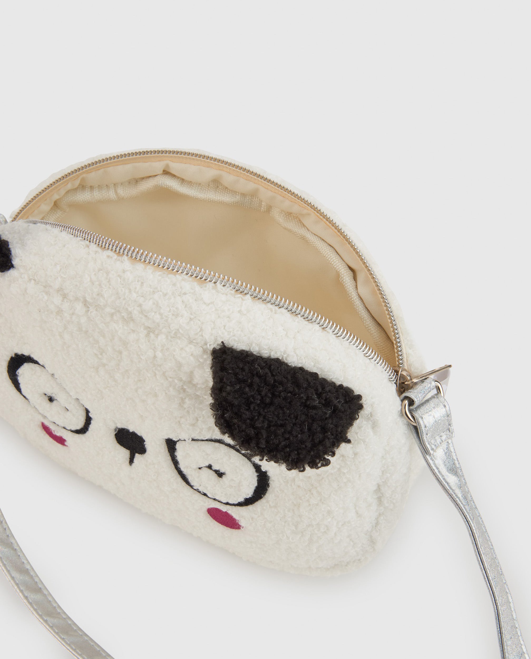 Tuc Tuc borsa bambina panda bianco pelouche tracolla