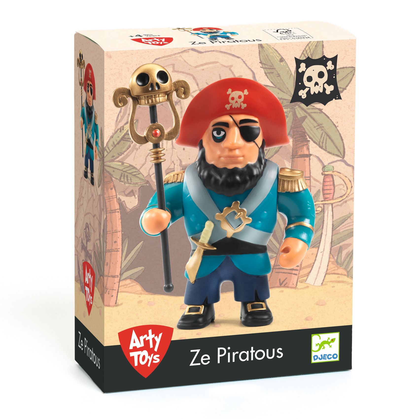 Djeco Arty Toys Ze Piratous figura vinile capo pirati
