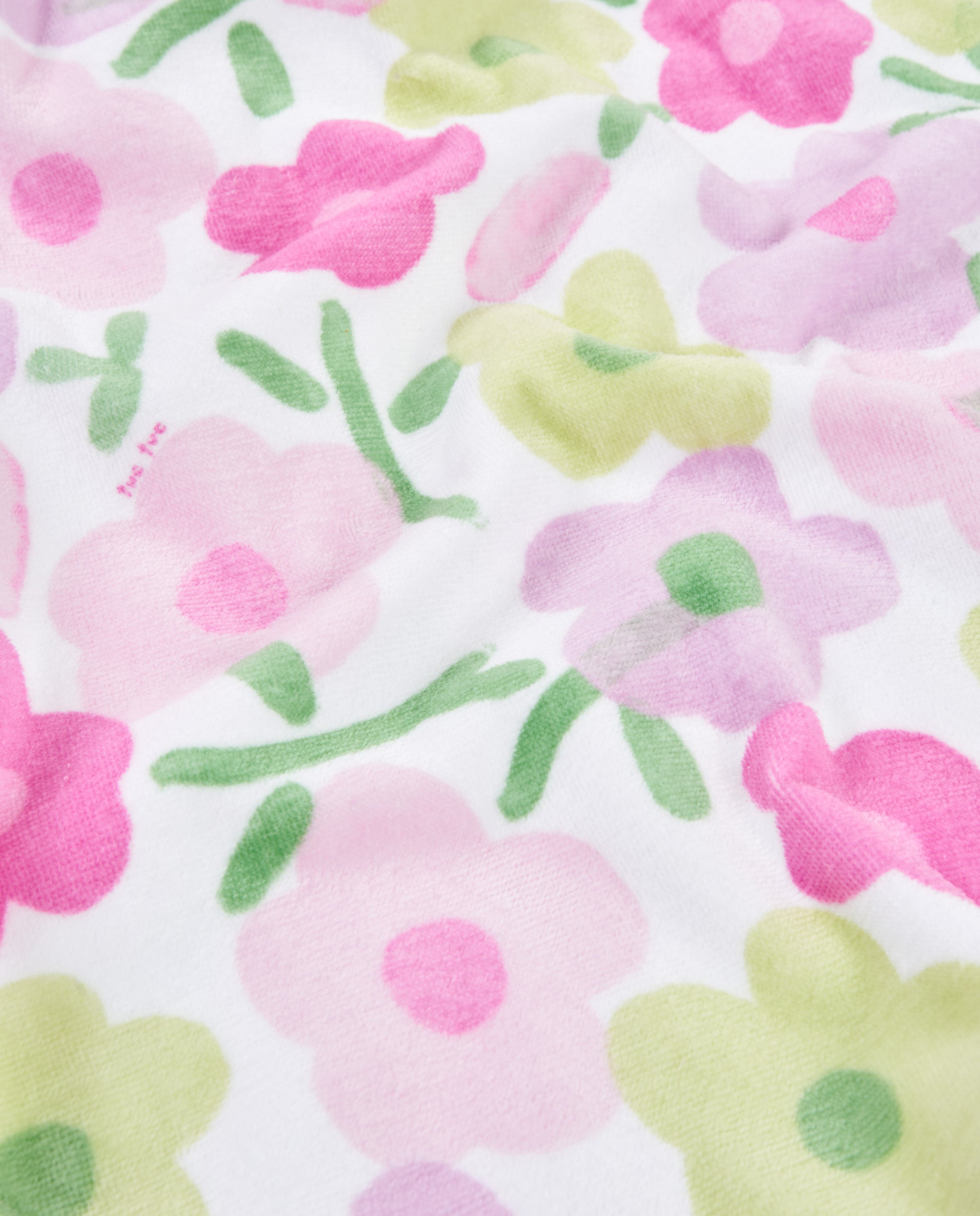 Tuc Tuc poncho mare bimba rosa con cappuccio fiori