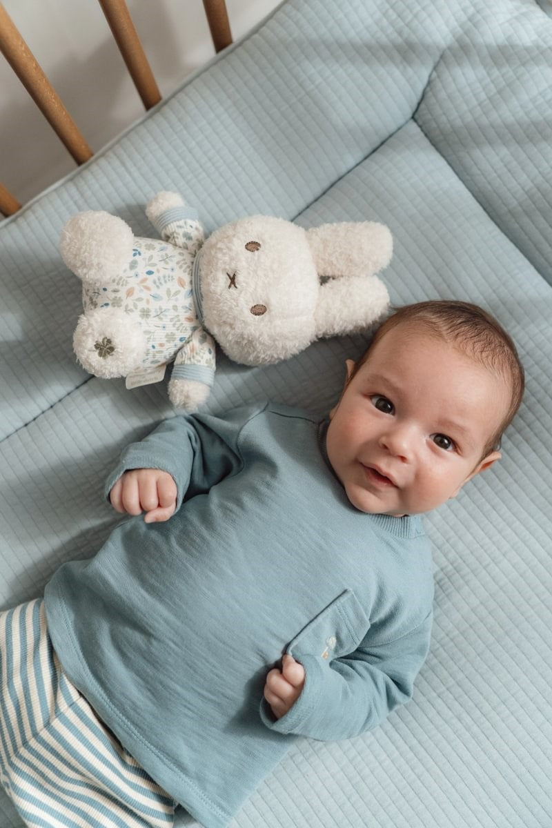 Miffy Lucky Leaves peluche coniglio blu 20 cm