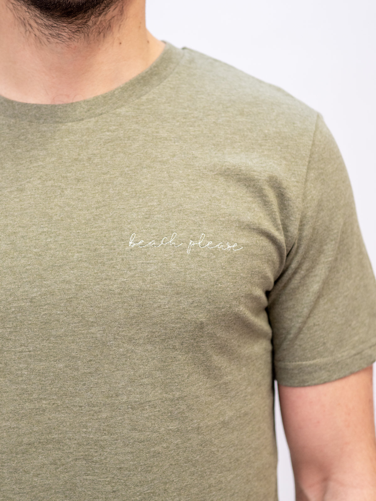 Ella and Rapha Beach Please t-shirt kaki cotone bio