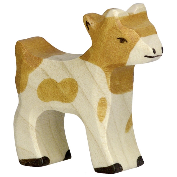 Holztiger Capretta figura in legno dipinta a mano