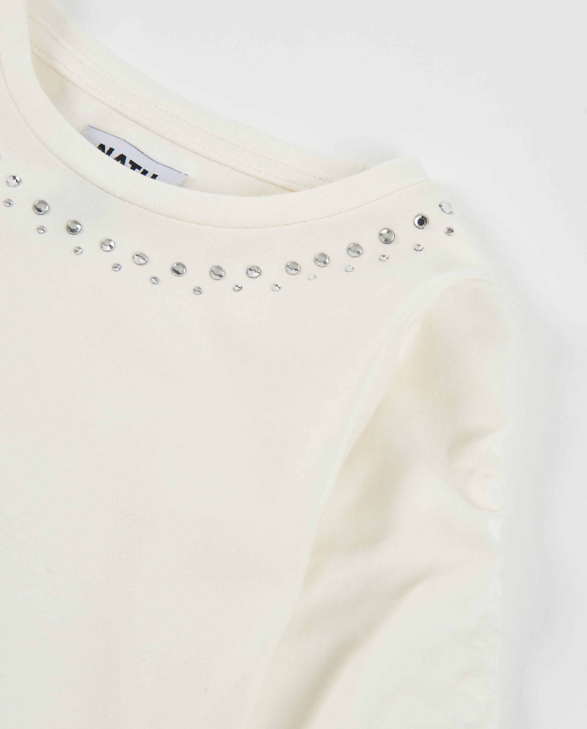 Tuc tuc Sparkling maglia bambina bianca collo luminoso