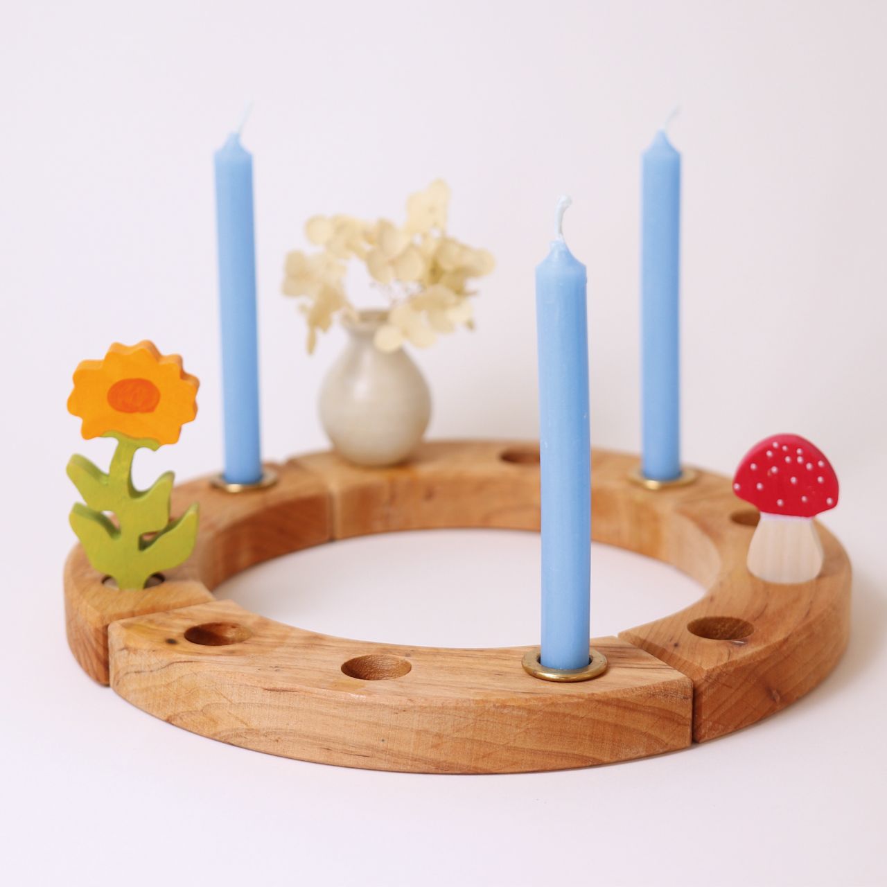 Grimm's Set 12 Candele Azzurro cera d'api 11 cm