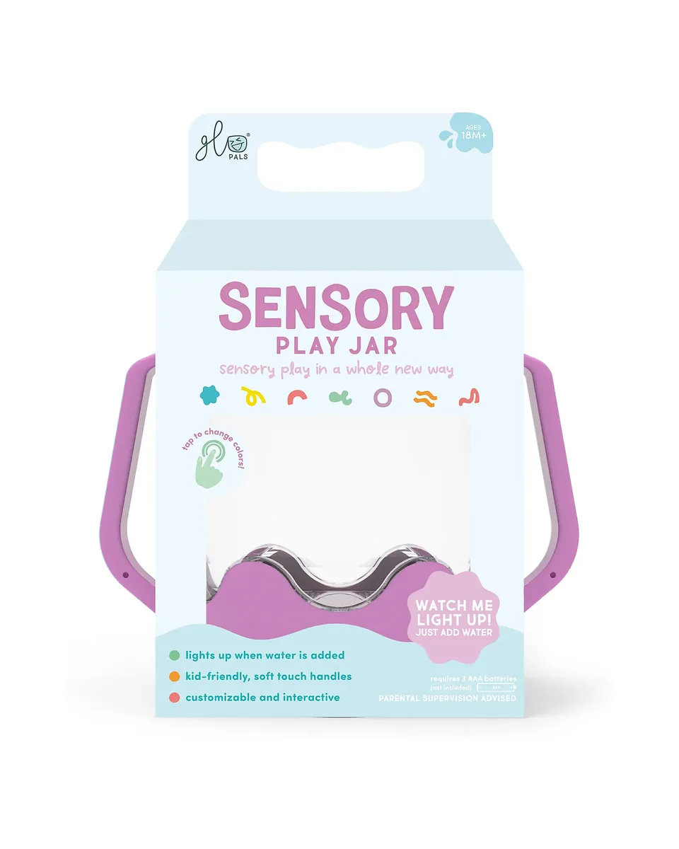 Glo Pals barattolo sensoriale purple viola 15 cm
