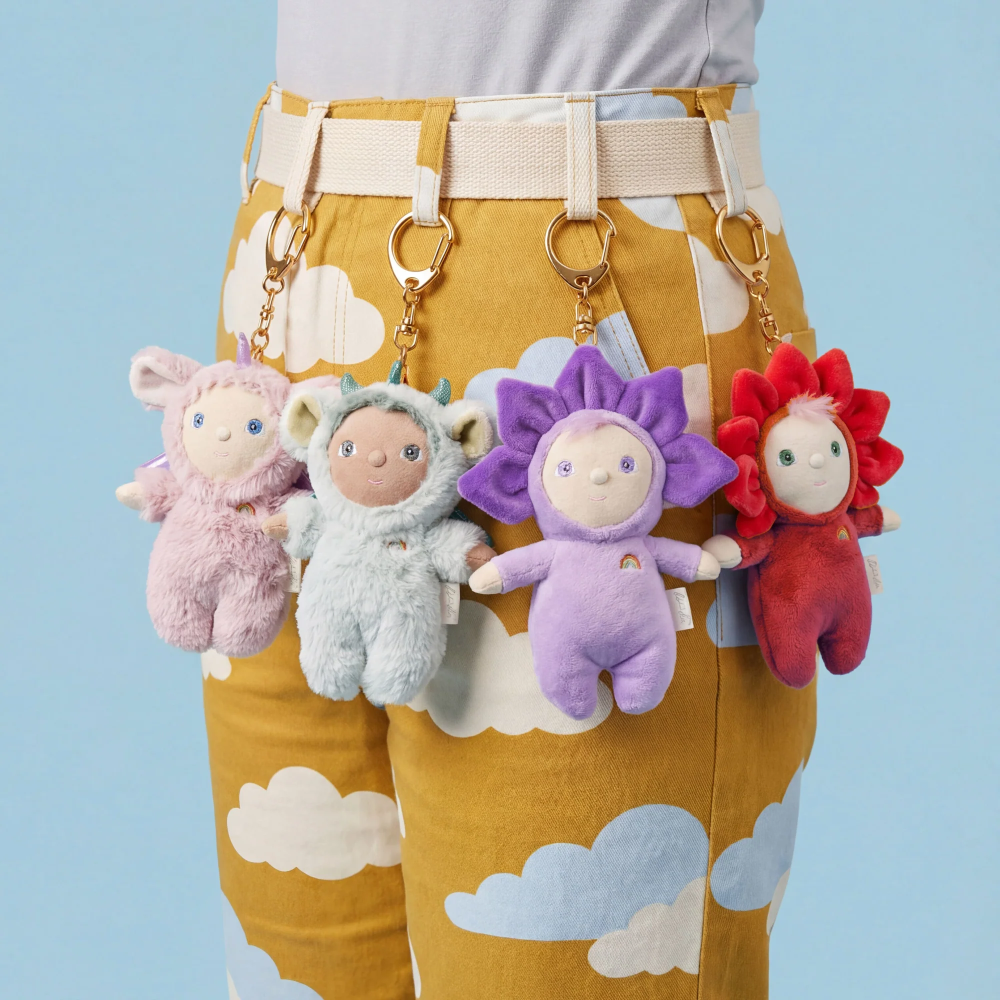 OlliElla Cozy Charm Violet portachiavi peluche viola