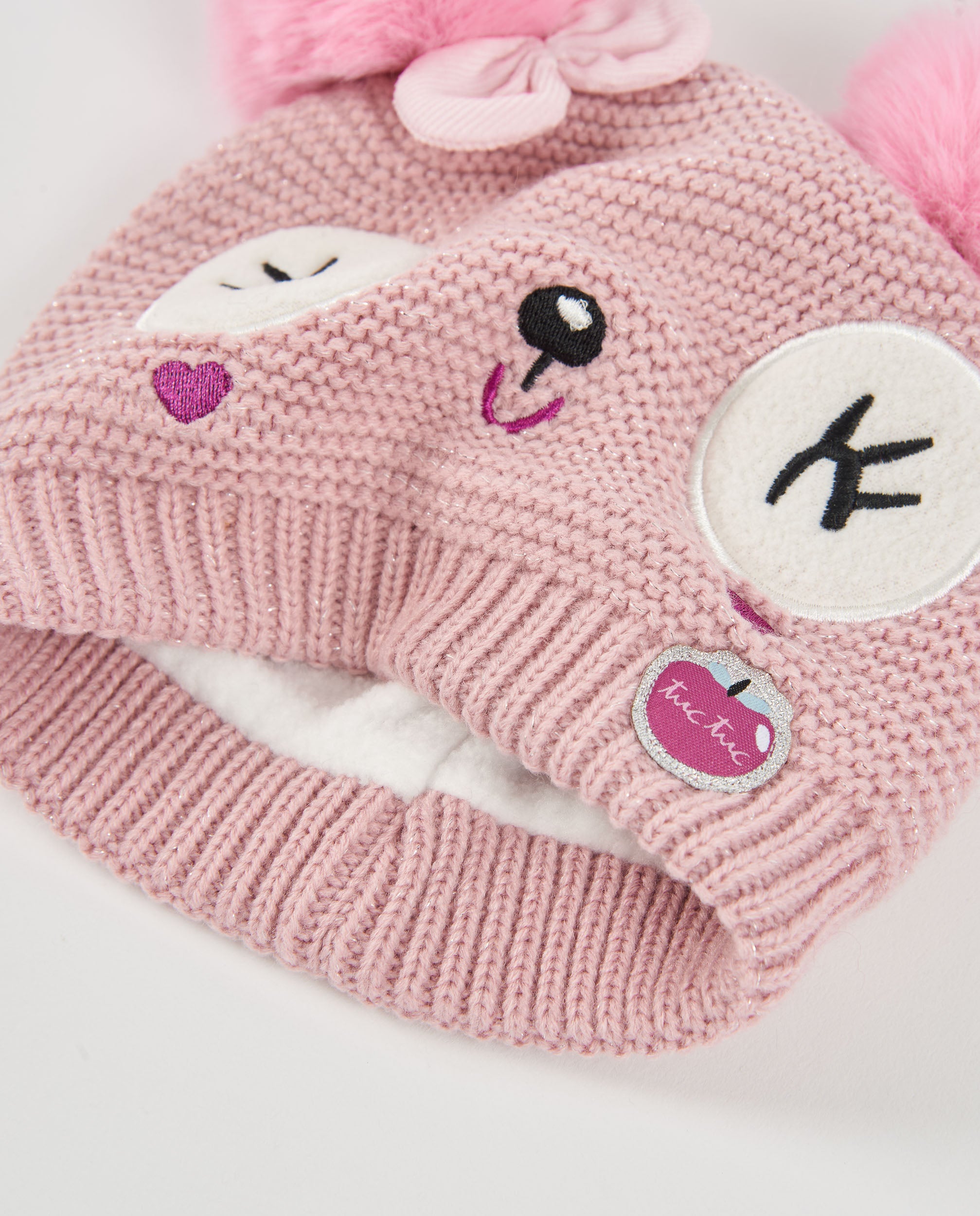 Tuc tuc set cappello scaldacollo bambina rosa maglia