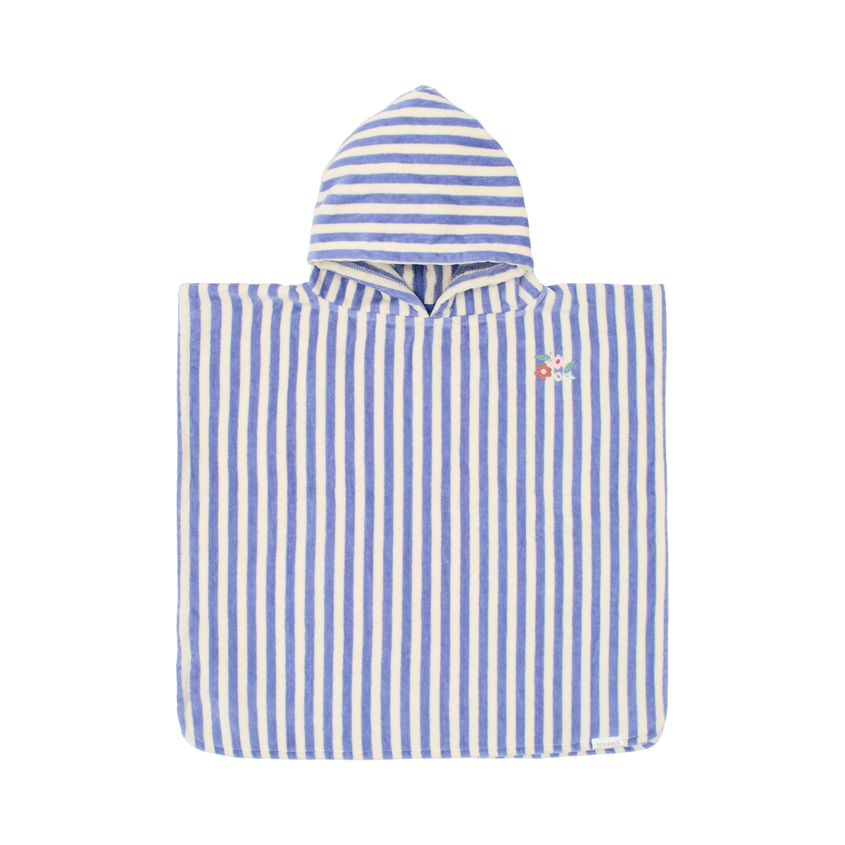 Little Dutch Poncho Mare Bambina Righe Blu Cotone Bio