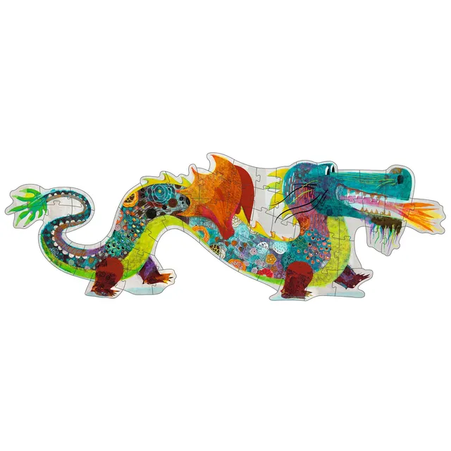 Djeco Leon the Dragon puzzle gigante 58 pezzi parata XXL