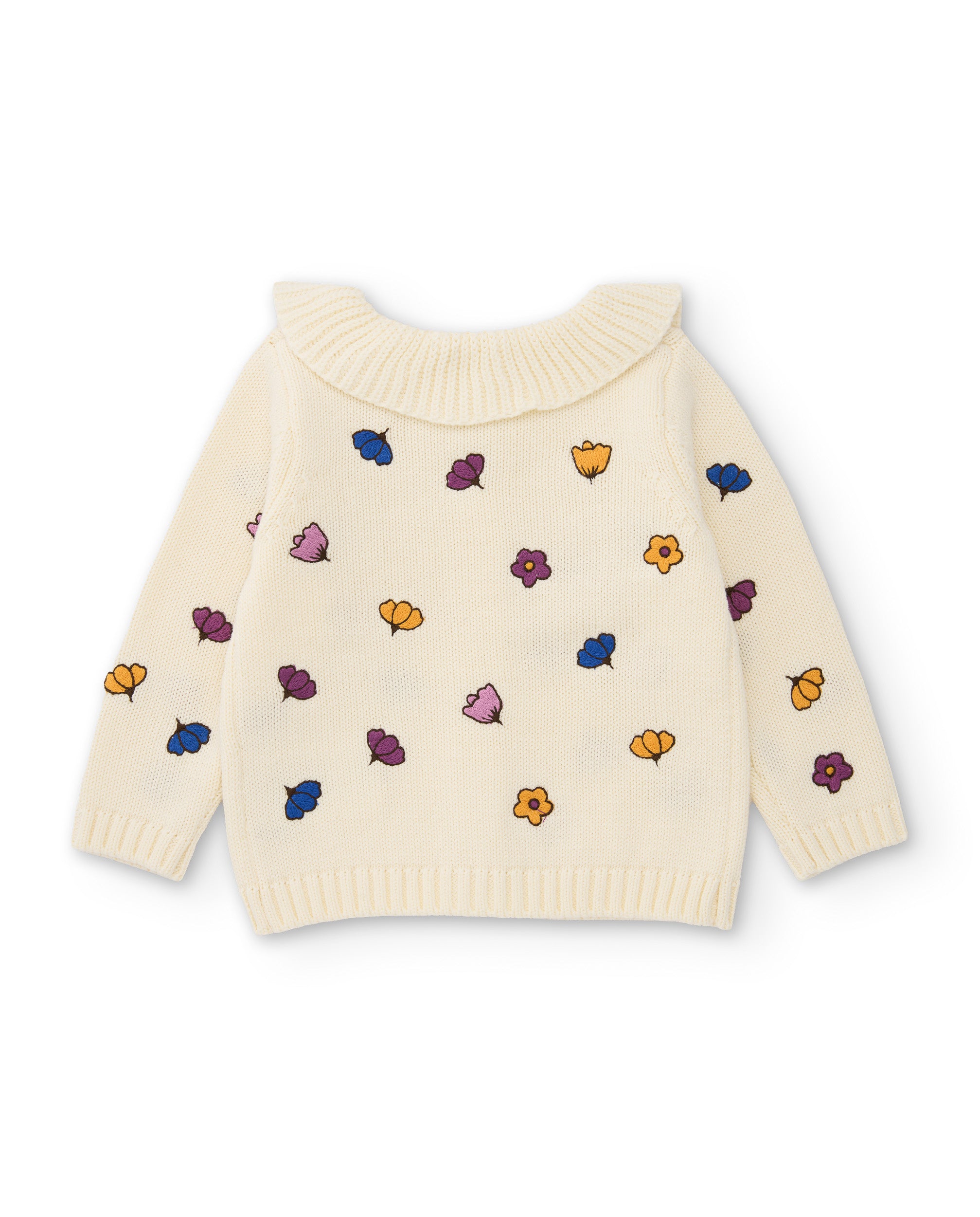 Tuc Tuc Magic Foxy cardigan neonata crudo fiori maglia