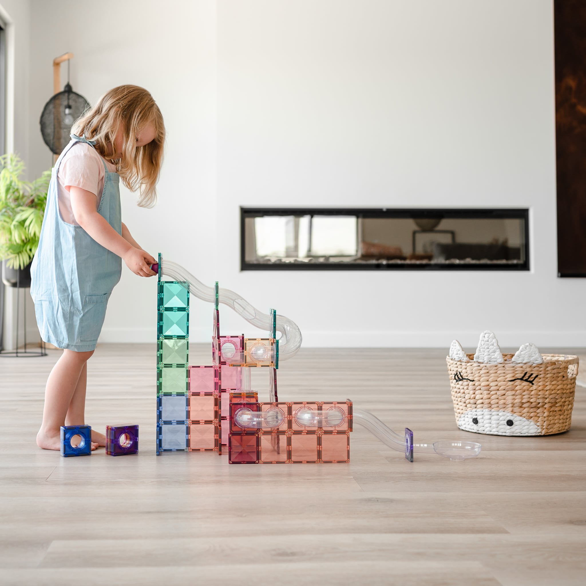 Connetix Pastel Ball Run costruzioni magnetiche 80 pezzi