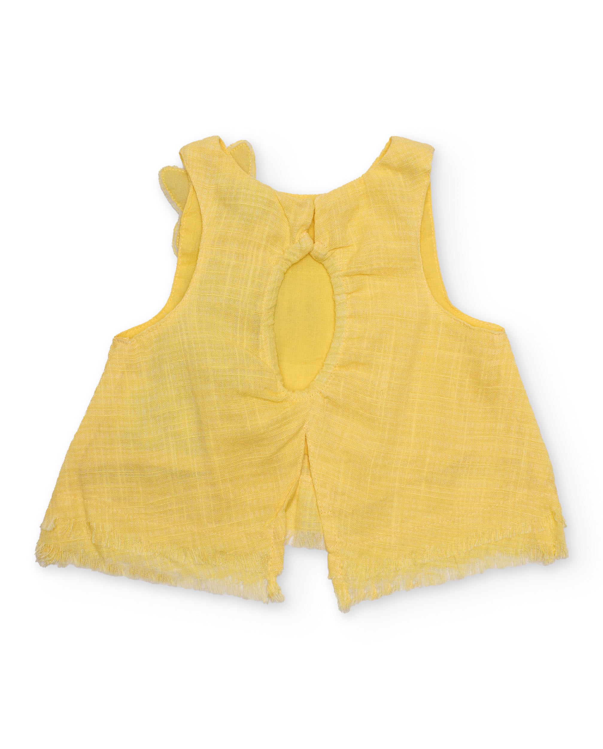 Tuc Tuc blusa bimba senza maniche gialla fiori